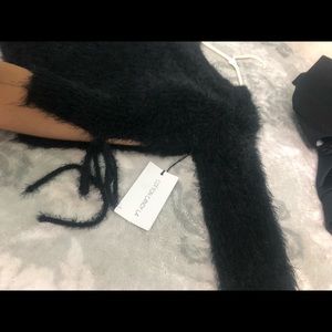 Black crop top sweater